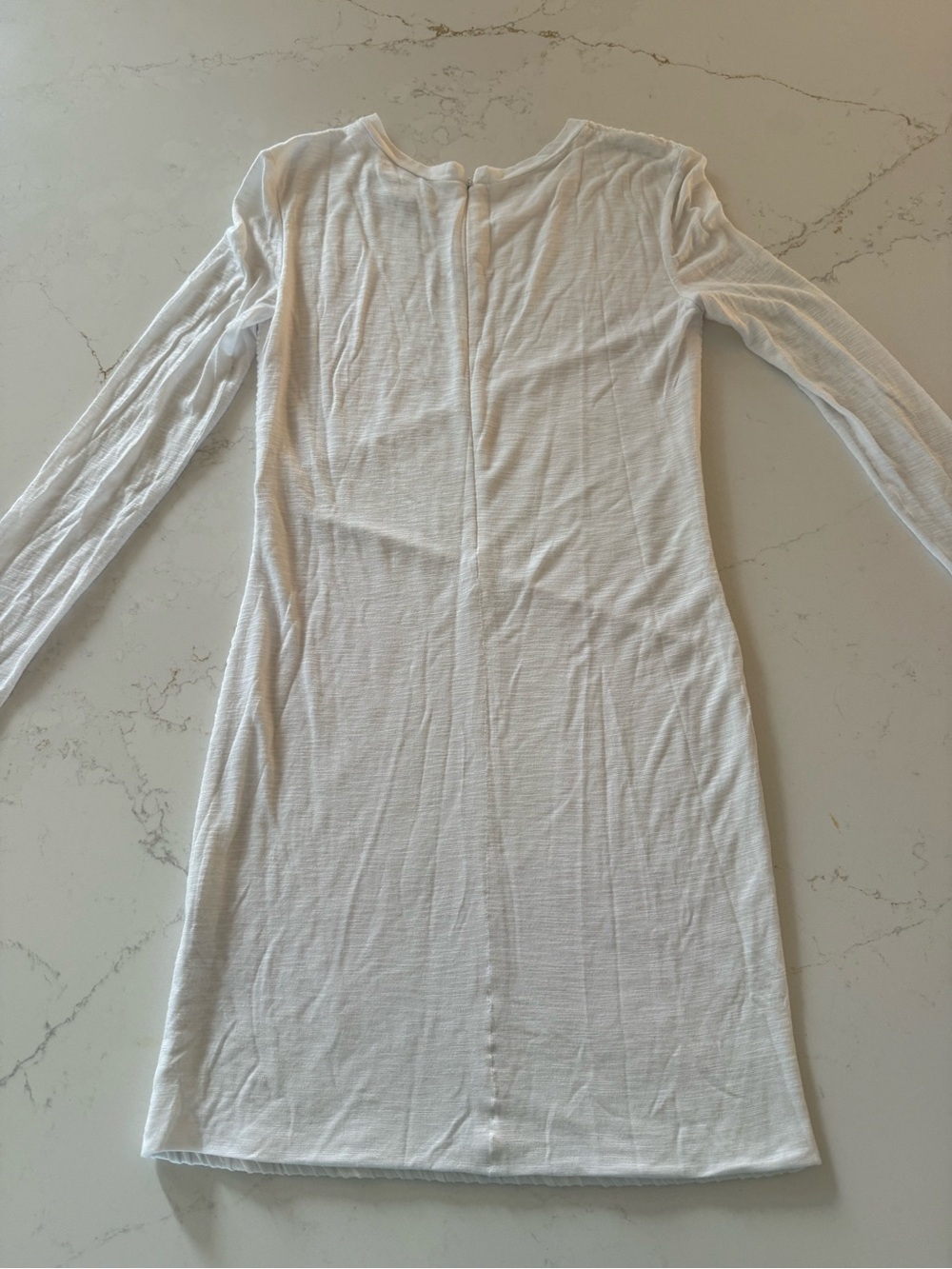 Torn by Ronny Kobo White Long-Sleeve Textured Shift Dress - Picture 3 of 5